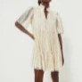 Tuckernuck Cream Crocheted Ruffled High Neck Dress Size XL
