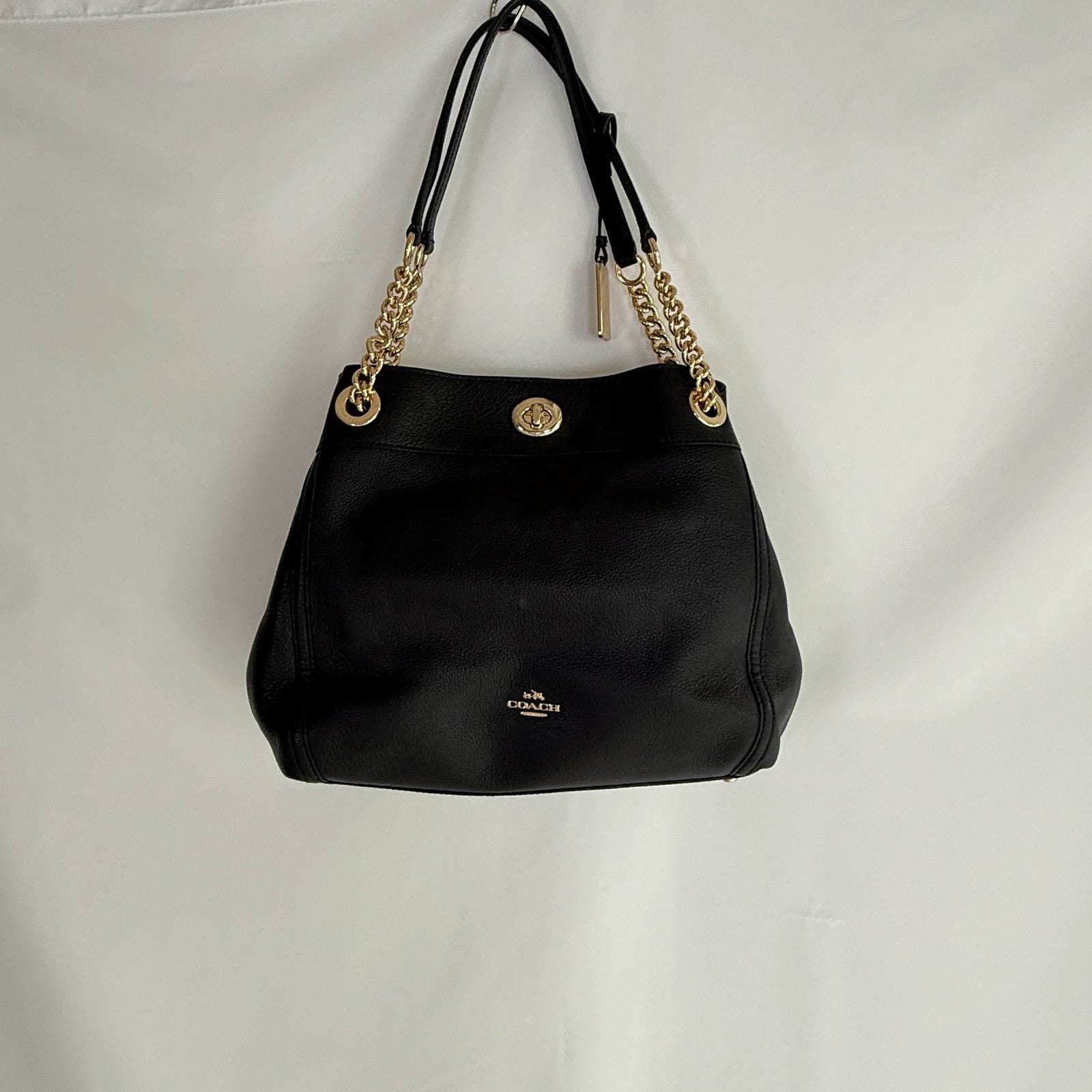 Coach Black Leather Shoulder Bag