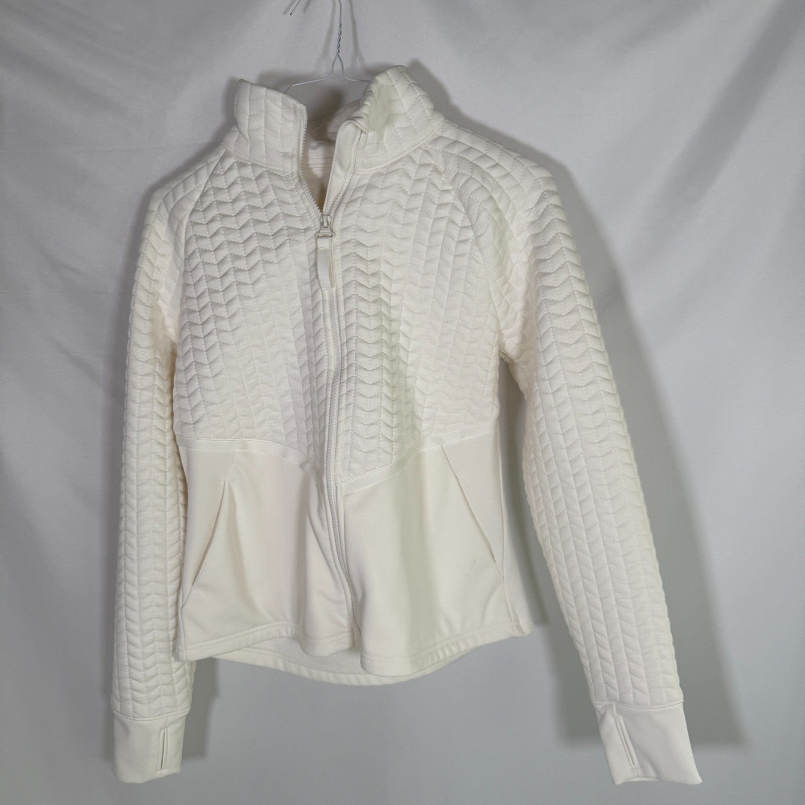 Women's Avia Off White Quilted Half Zip Size L
