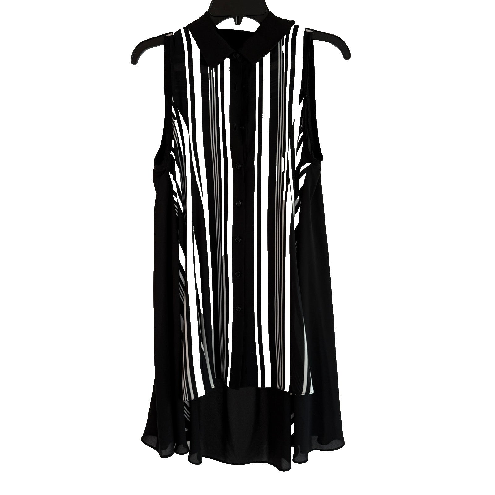 Joseph Ribkoff Sleeveless Black & White Striped Tunic Size 6