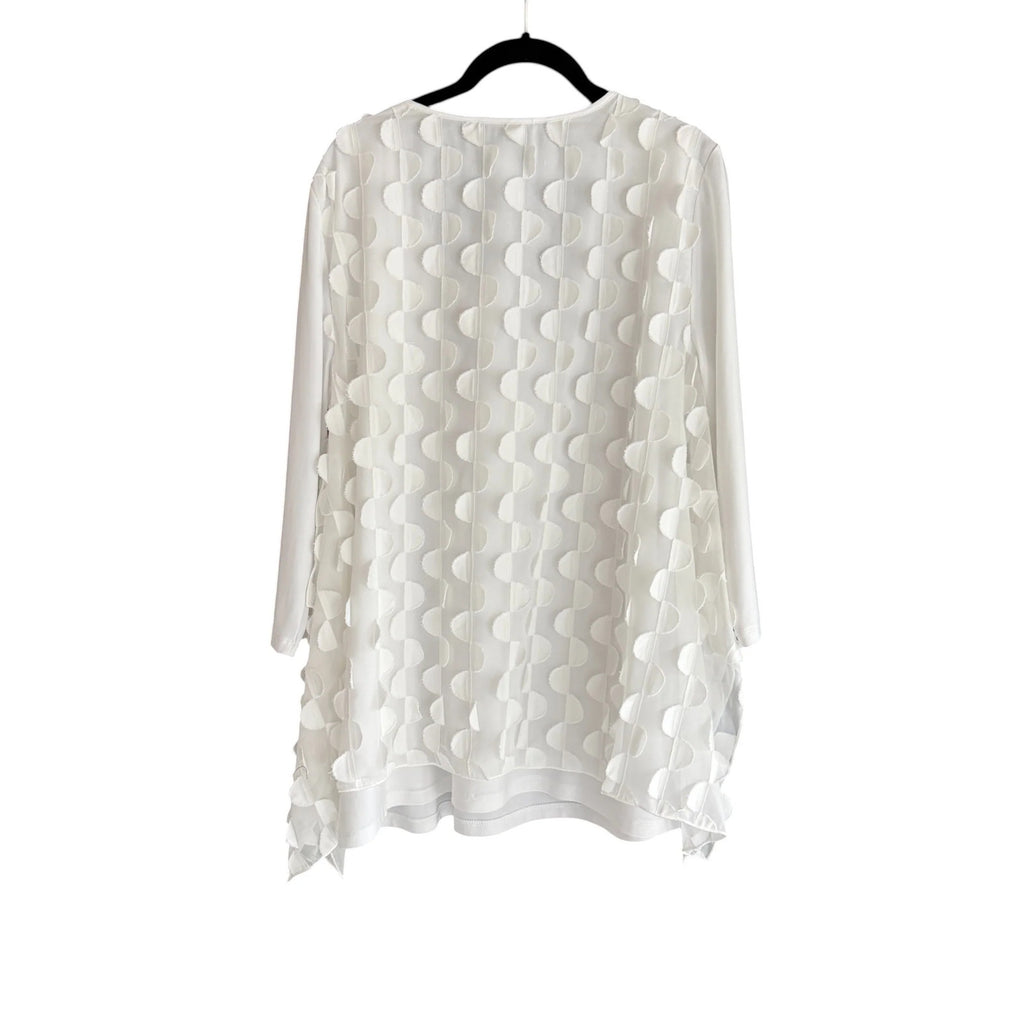Joseph Ribkoff White Embellished Tunic. Size 14