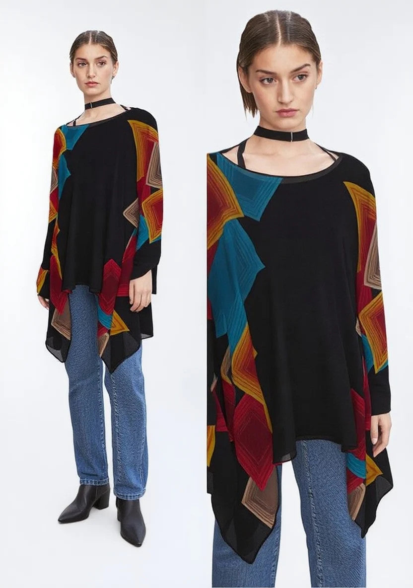 Joseph Ribkoff Geometric Print Tunic Size 12