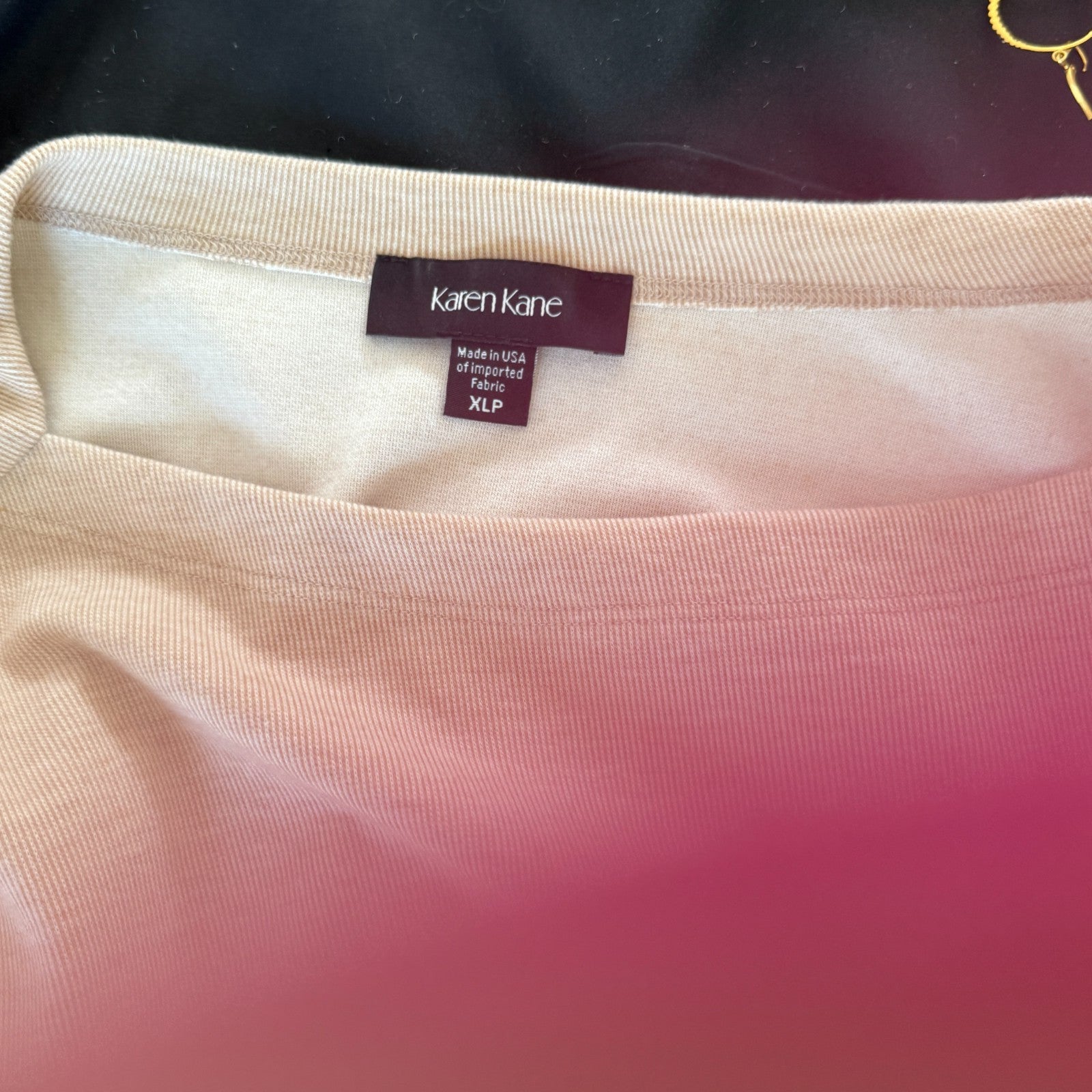 Karen Kane Beige Tie Waist Top Size PXL