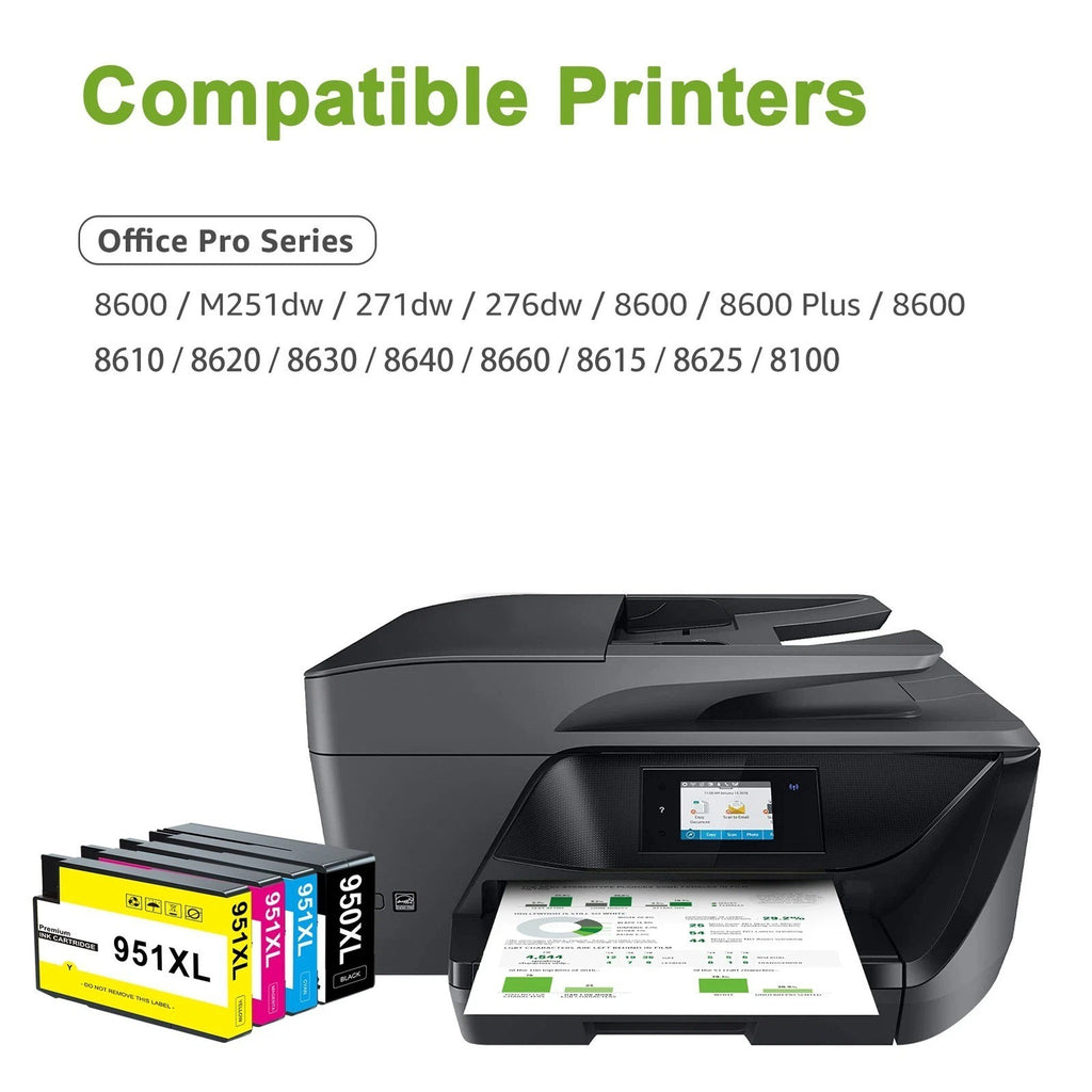 New 4PK 950XL  951 Ink Cartridge for HP Pro 8640 8660 8630 8615 plus 1 magenta