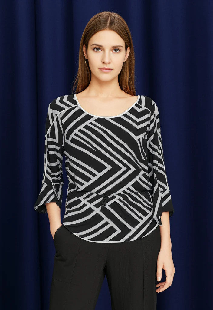 Frank Lyman Navy & White Top Size 14