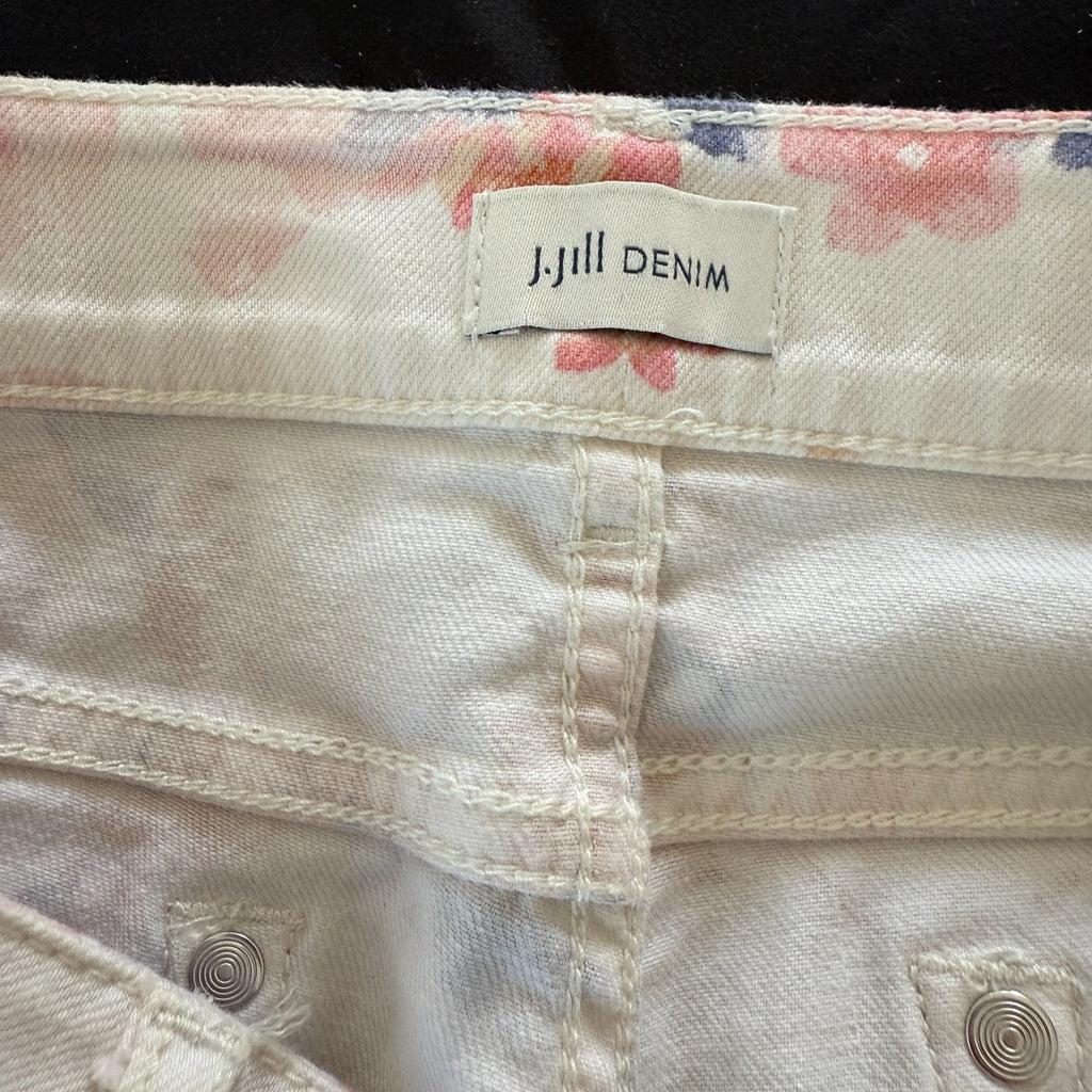J. Jill Denim Floral Bermuda Shorts Size 6