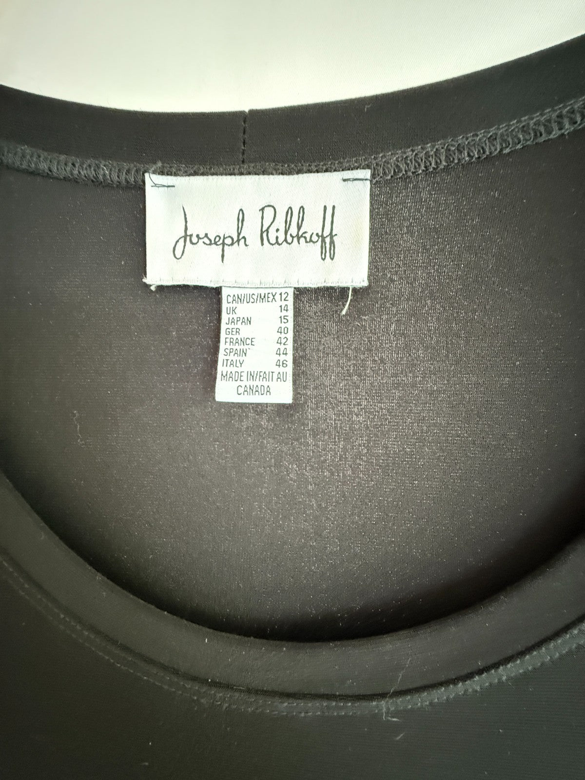 Joseph Ribkoff Black Open Shoulder Trapeze Dress Size 12