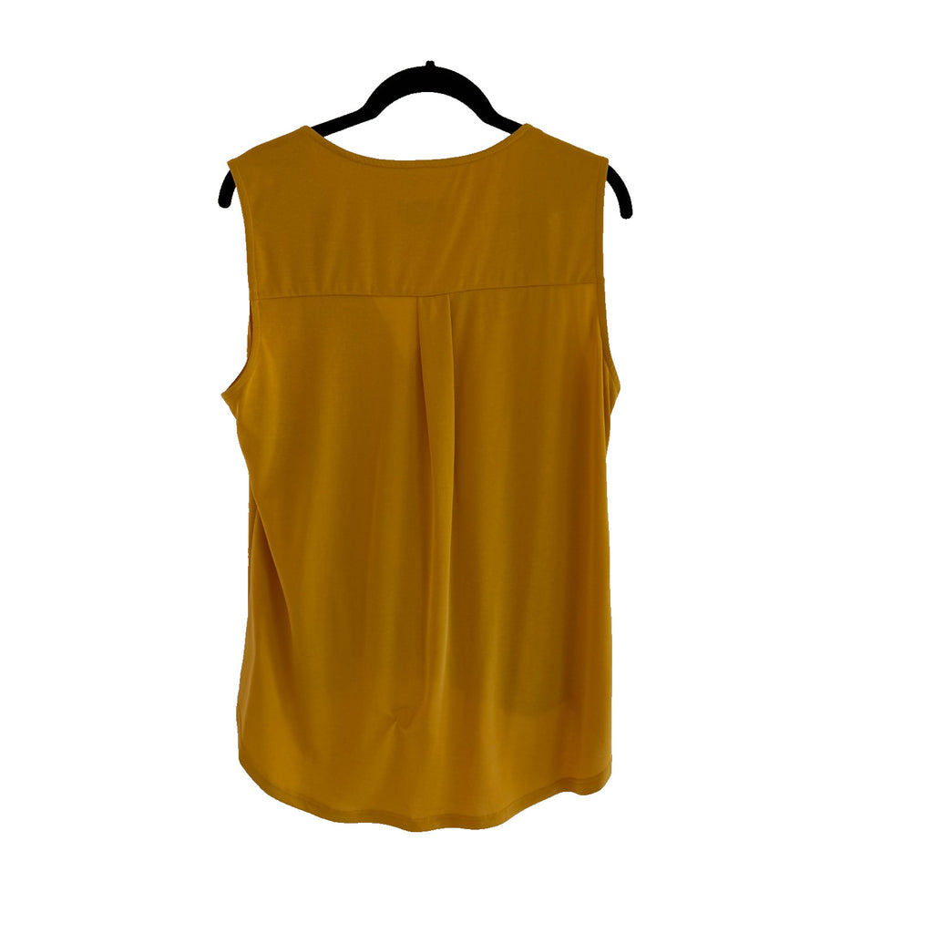 Veronica M Gold Everyday Cupro Supplice Tank Top Size M