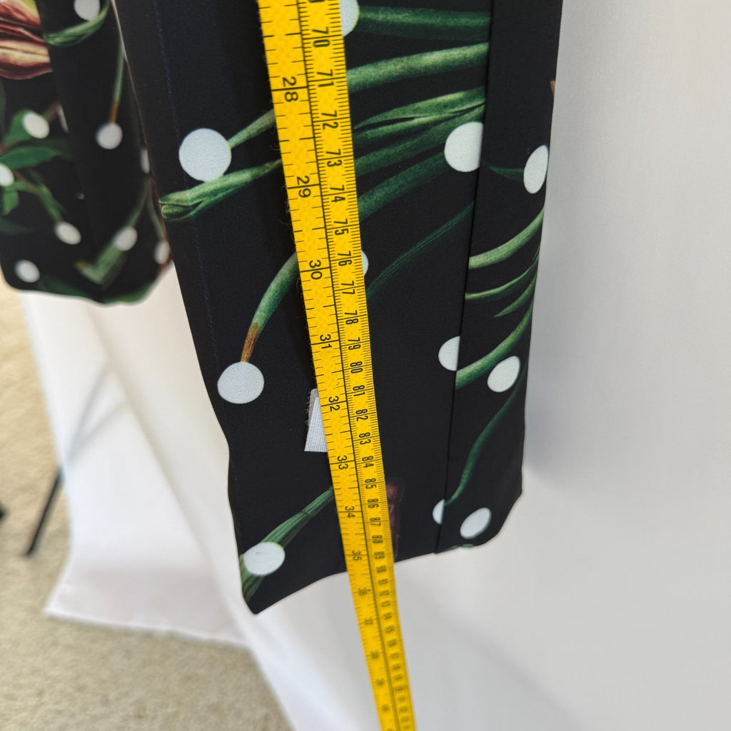 Joseph Ribkoff Floral Pull On Black Floral Print Pants  Size 8