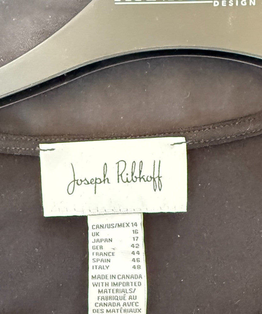 Joseph Ribkoff Black Keyhole Neckline Bell Sleeve Top Style 233081 Size 14