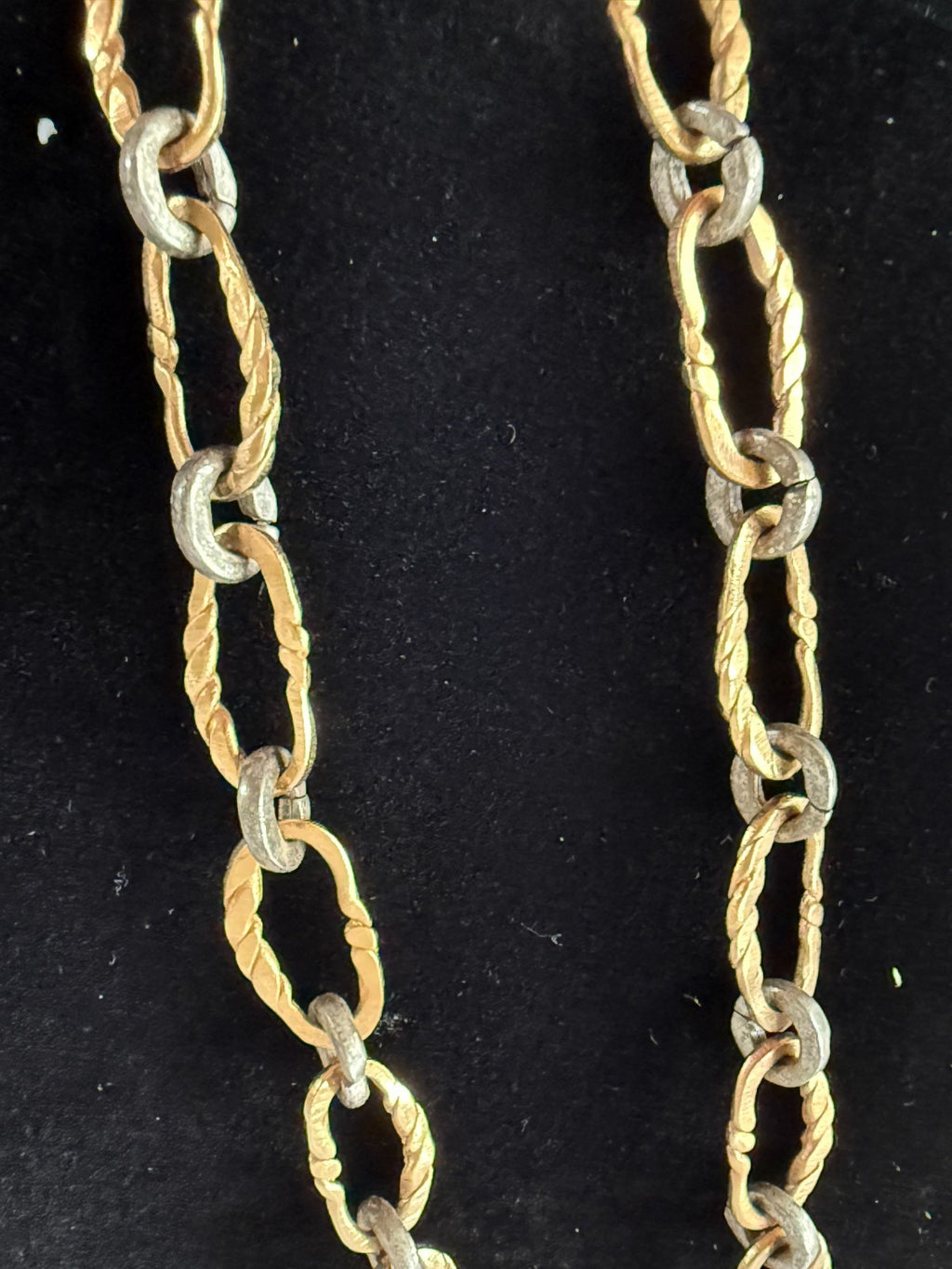 Tat 2 Designs 21" Gold and Silver Chain Link Necklace