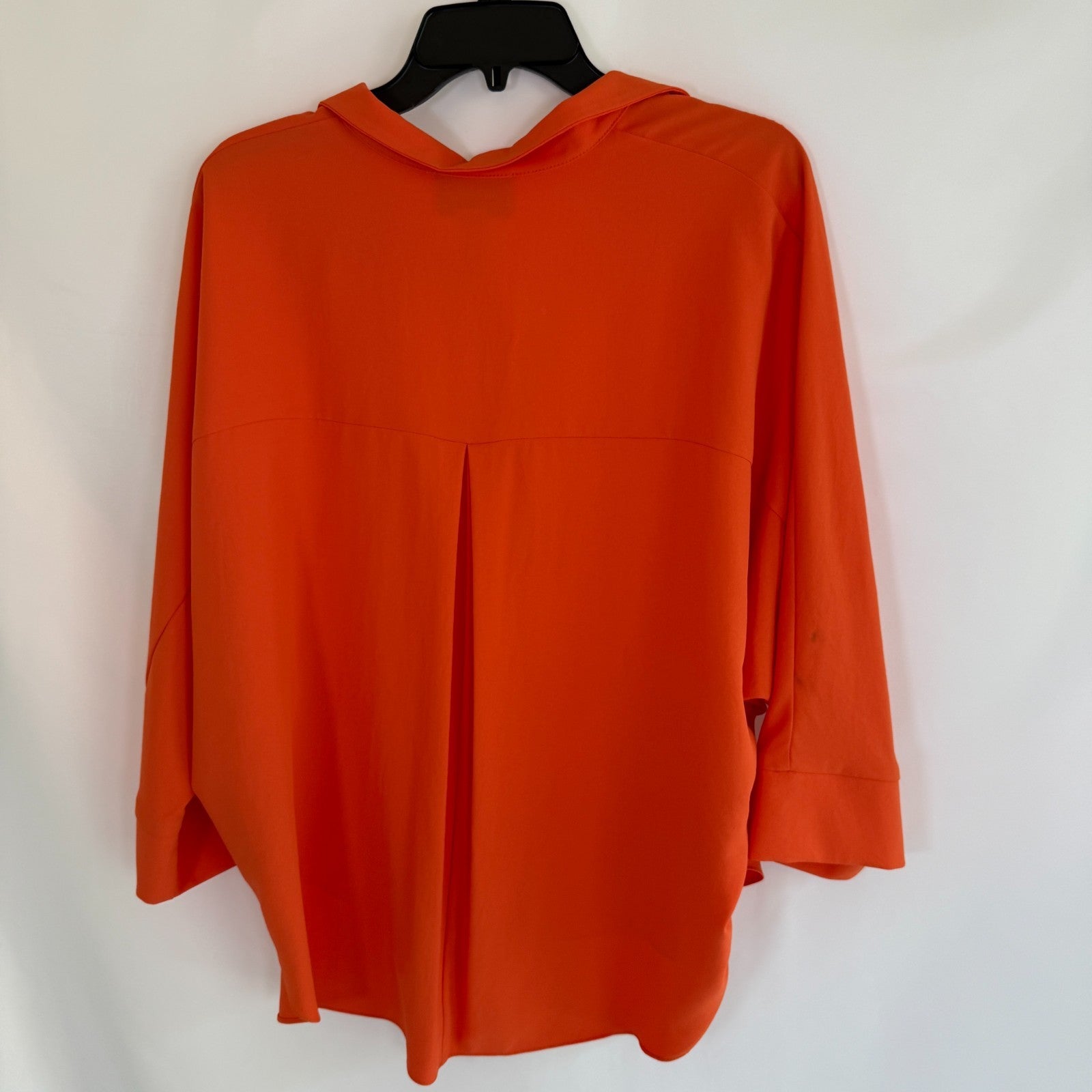 Joseph Ribkoff Orange Collarless Loose Fit Top Size 12