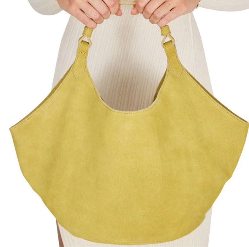 M.I.L.A. Lime Emma Suede Everday Shoulder Bag