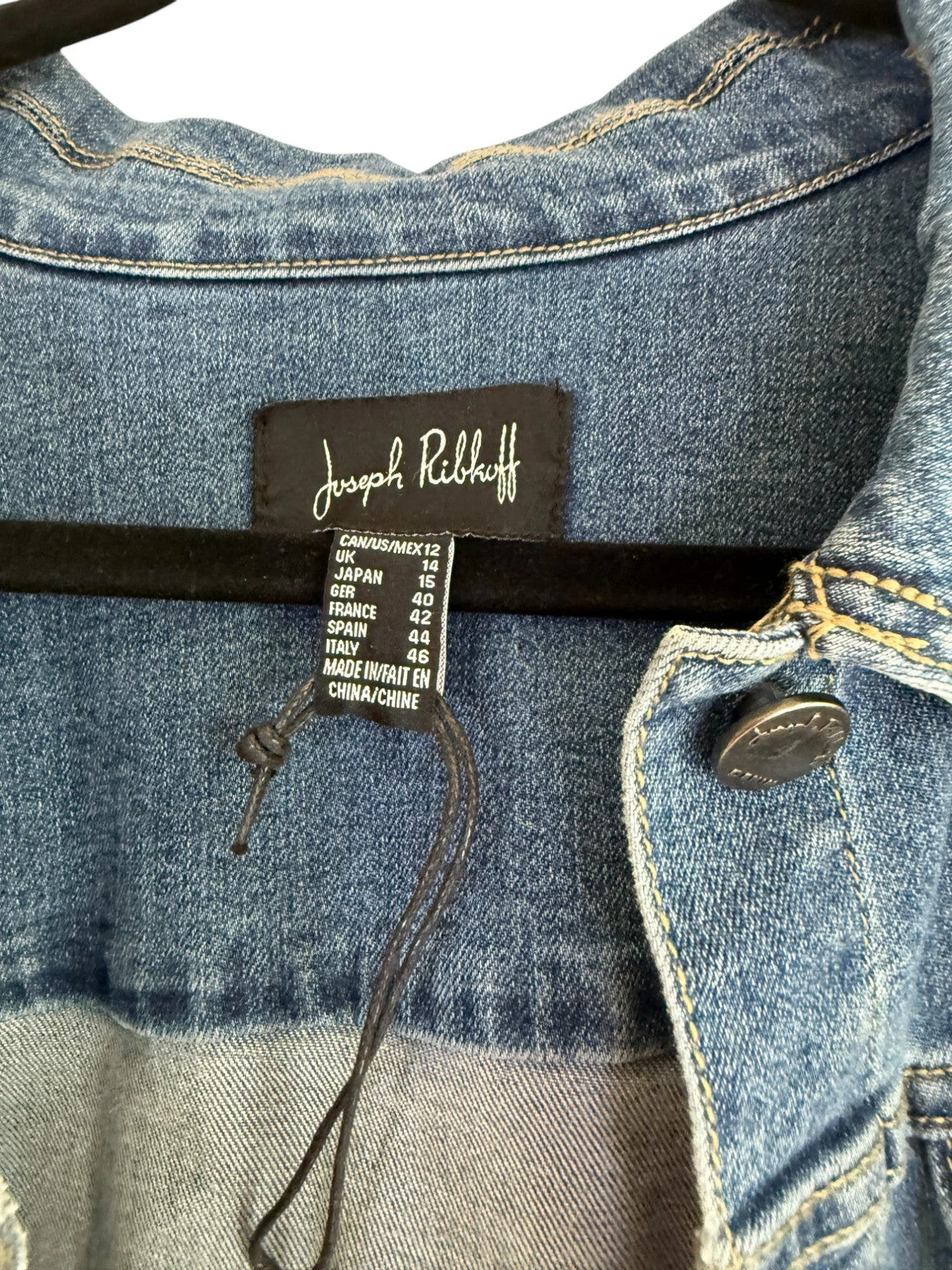 Joseph Ribkoff Blue Denim Jacket Size 12