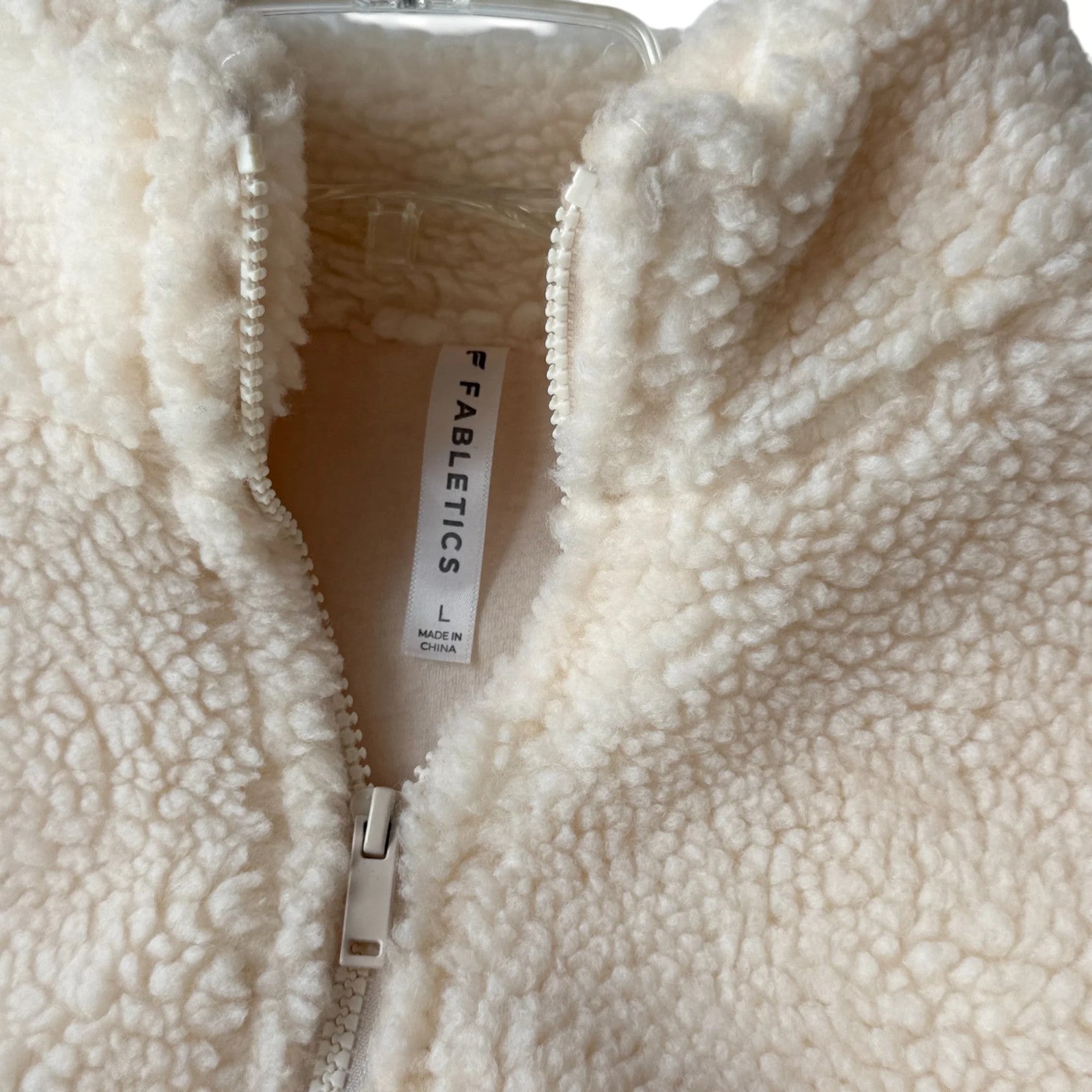 Faux Sherpa Half Zip Sweatshirt Size L