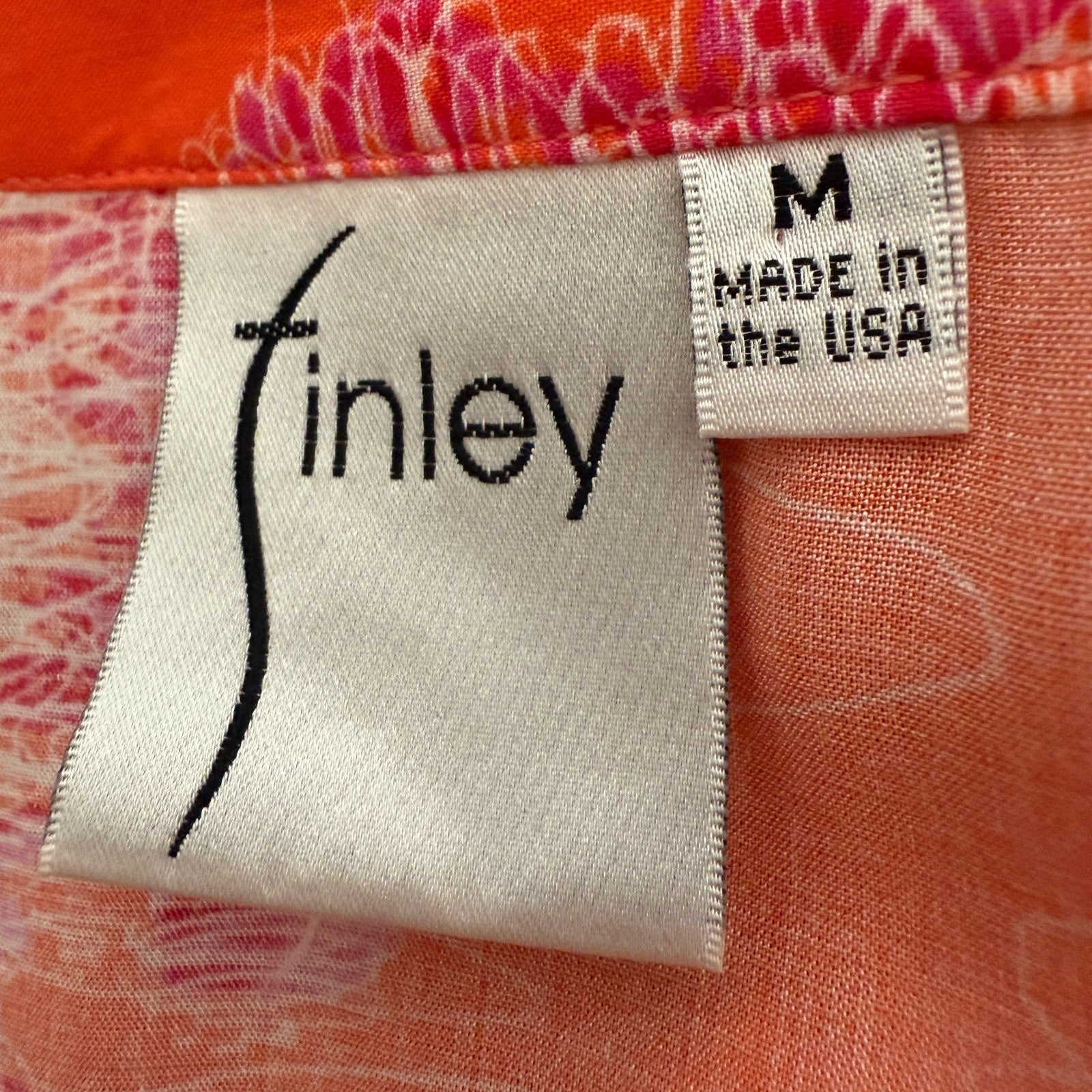 Finley Women’s Orang Poplin Cotton Blend  Blouse  Size M