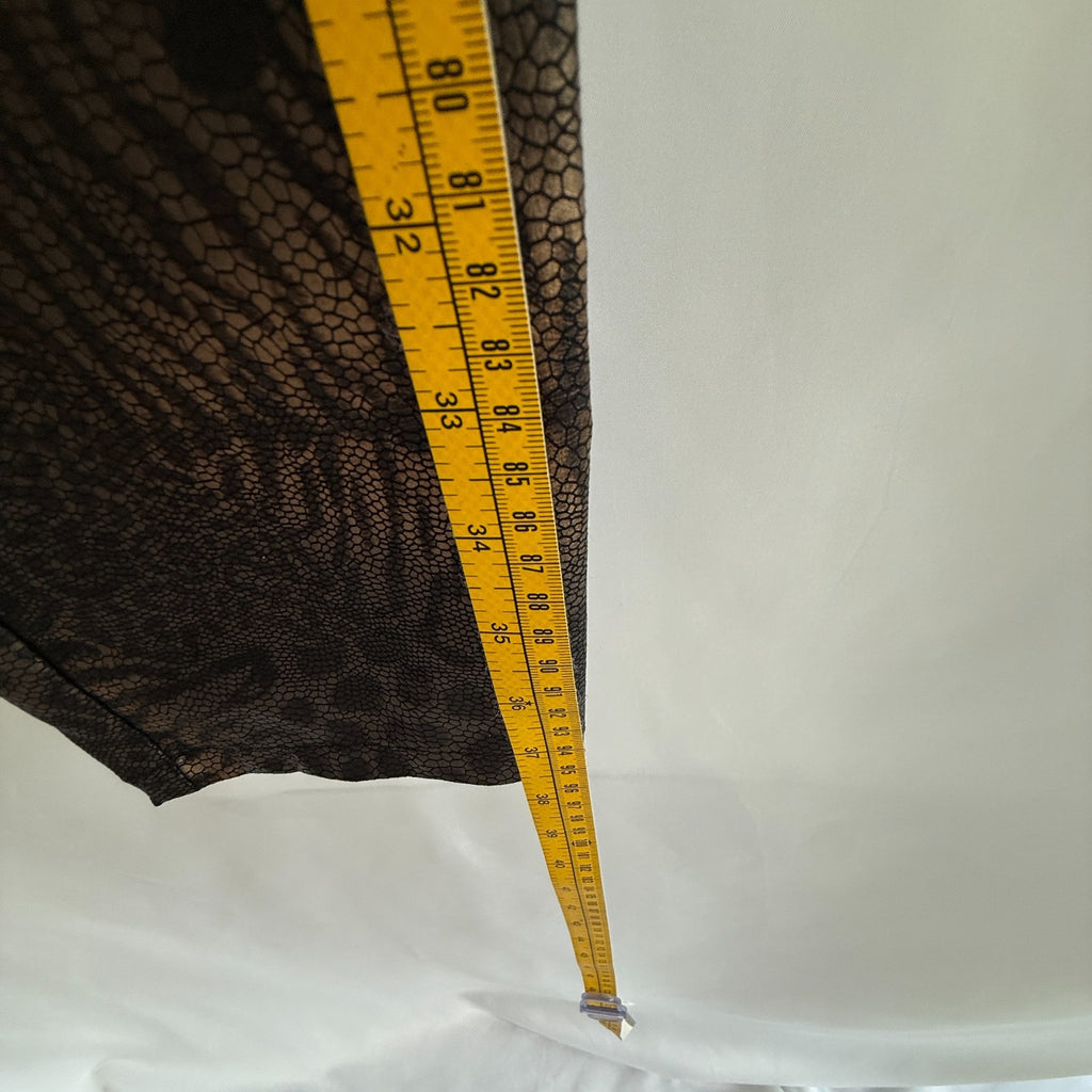 JR Faux Leather Pull On Animal Print Straight Leg Pants Size 12