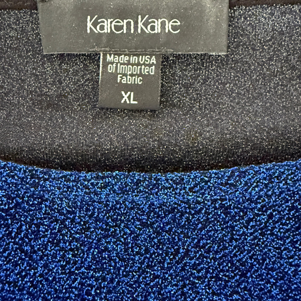 Karen Kane Blue Sparkle Long Sleeve Sweater XL
