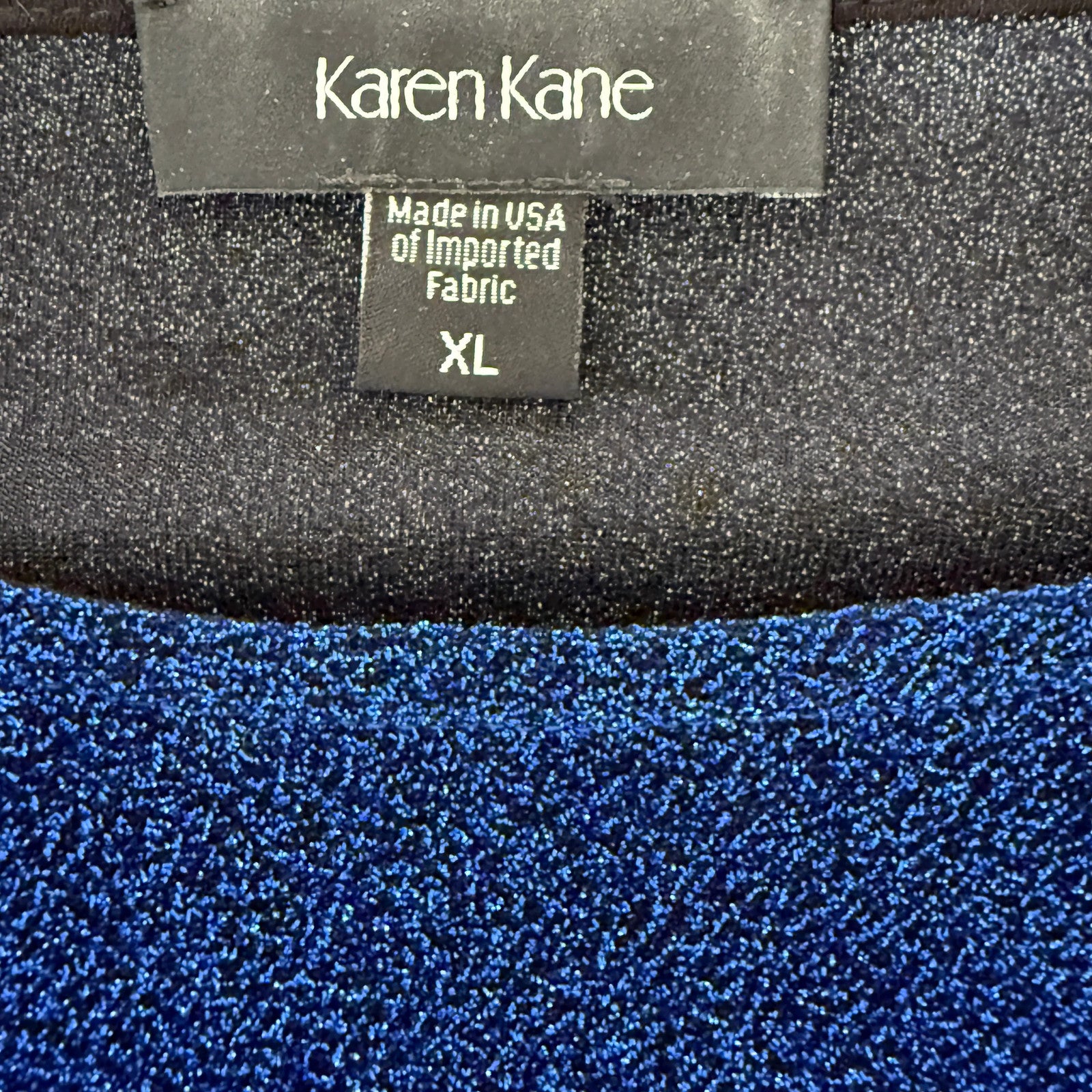 Karen Kane Blue Sparkle Long Sleeve Sweater XL