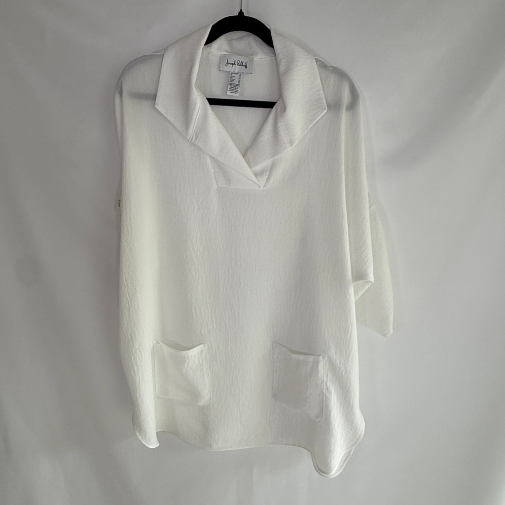 Joseph Ribkoff Draped V-Neck Tunic Size 12