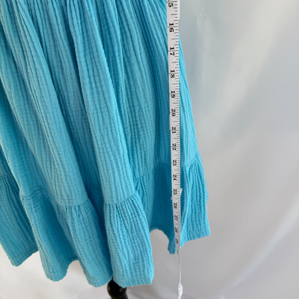 Nation Turquoise Gauze Off Shoulder Sundress Size L
