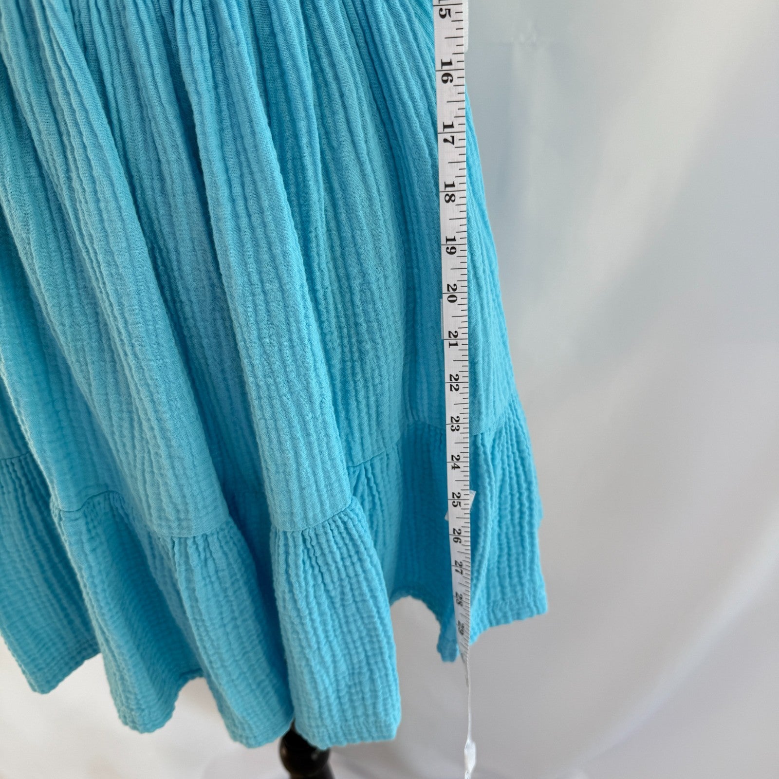Nation Turquoise Gauze Off Shoulder Sundress Size L