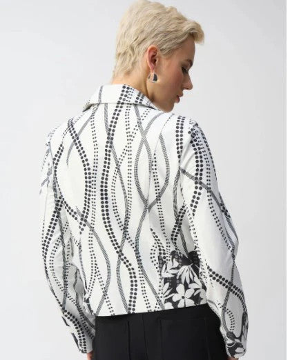 Joseph Ribkoff Black and White Jacket Size L