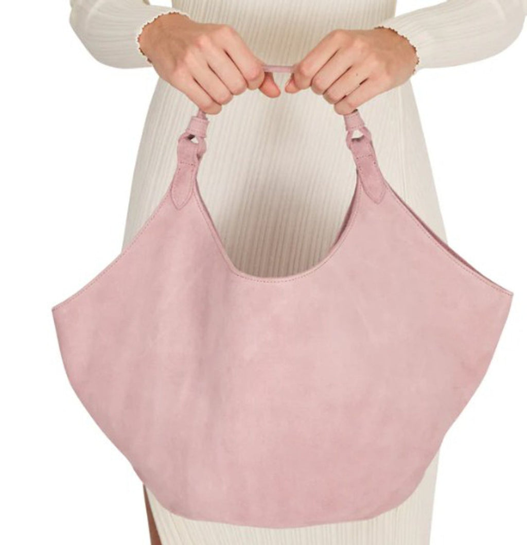 M.I.L.A. Pink Emma Suede Everday Shoulder Bag