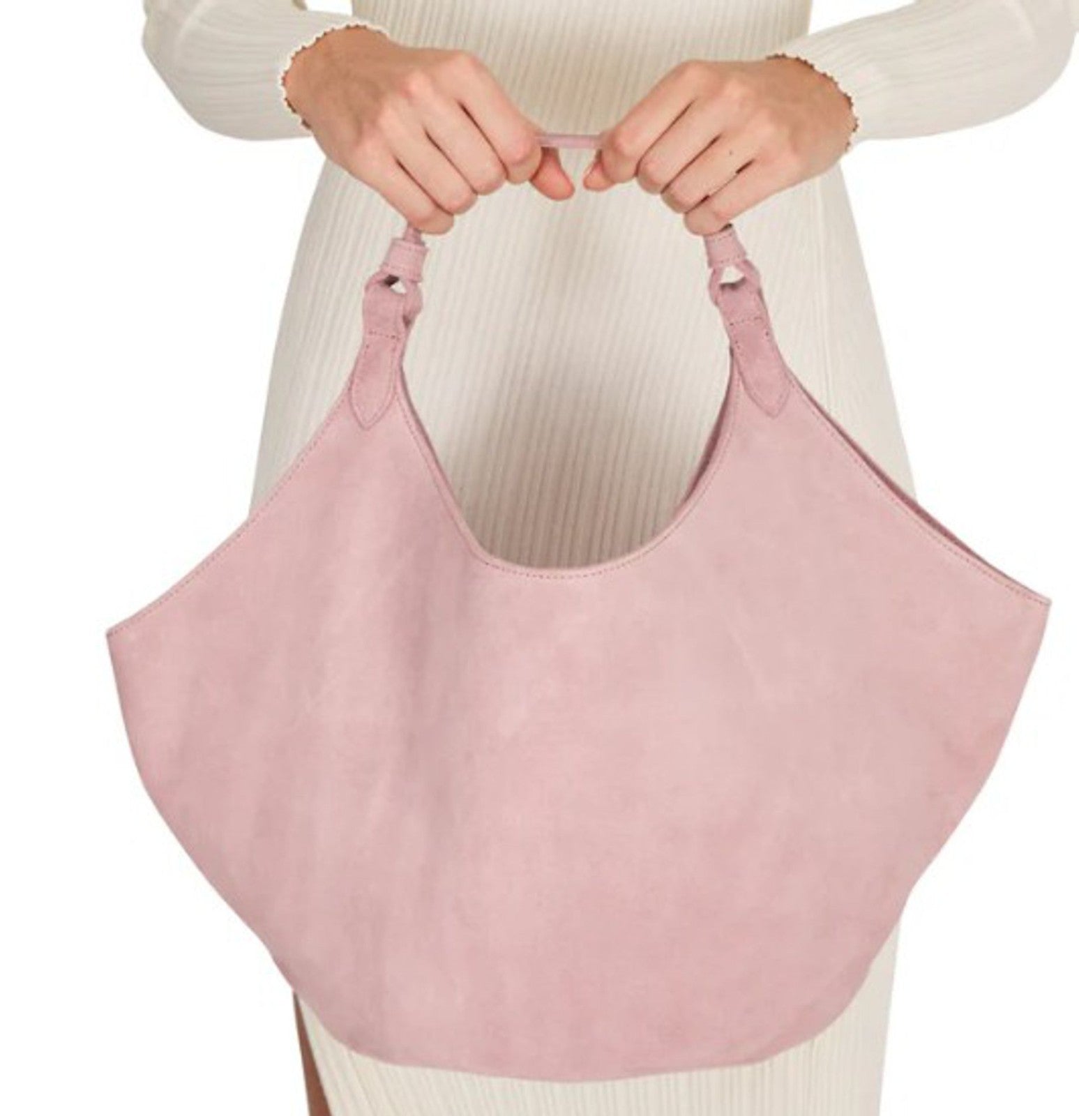 M.I.L.A. Pink Emma Suede Everday Shoulder Bag