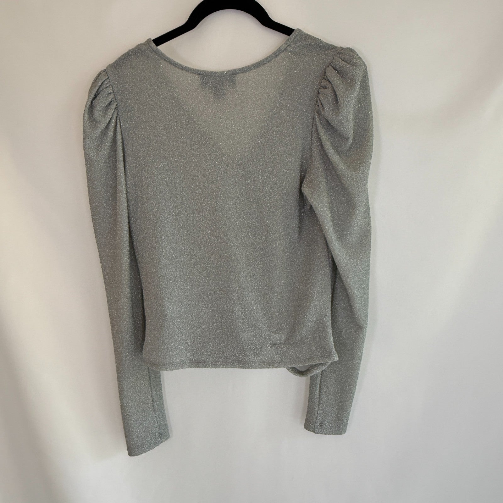 Fifteen Twenty Metallic Silver Lightweight Sweater Size S