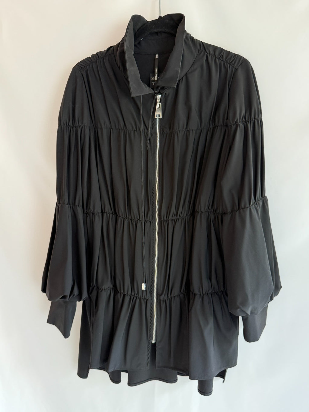 Frank Lyman Nylon Black Quilted Jacket Size M