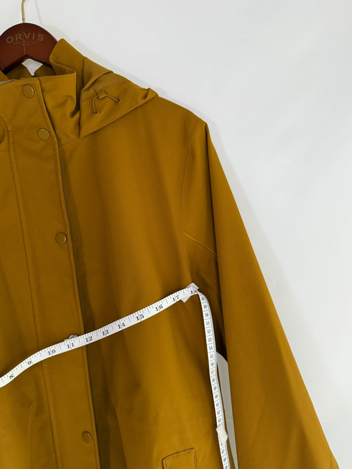 Athletic Mustard Rain Jacket with Hood Size L
