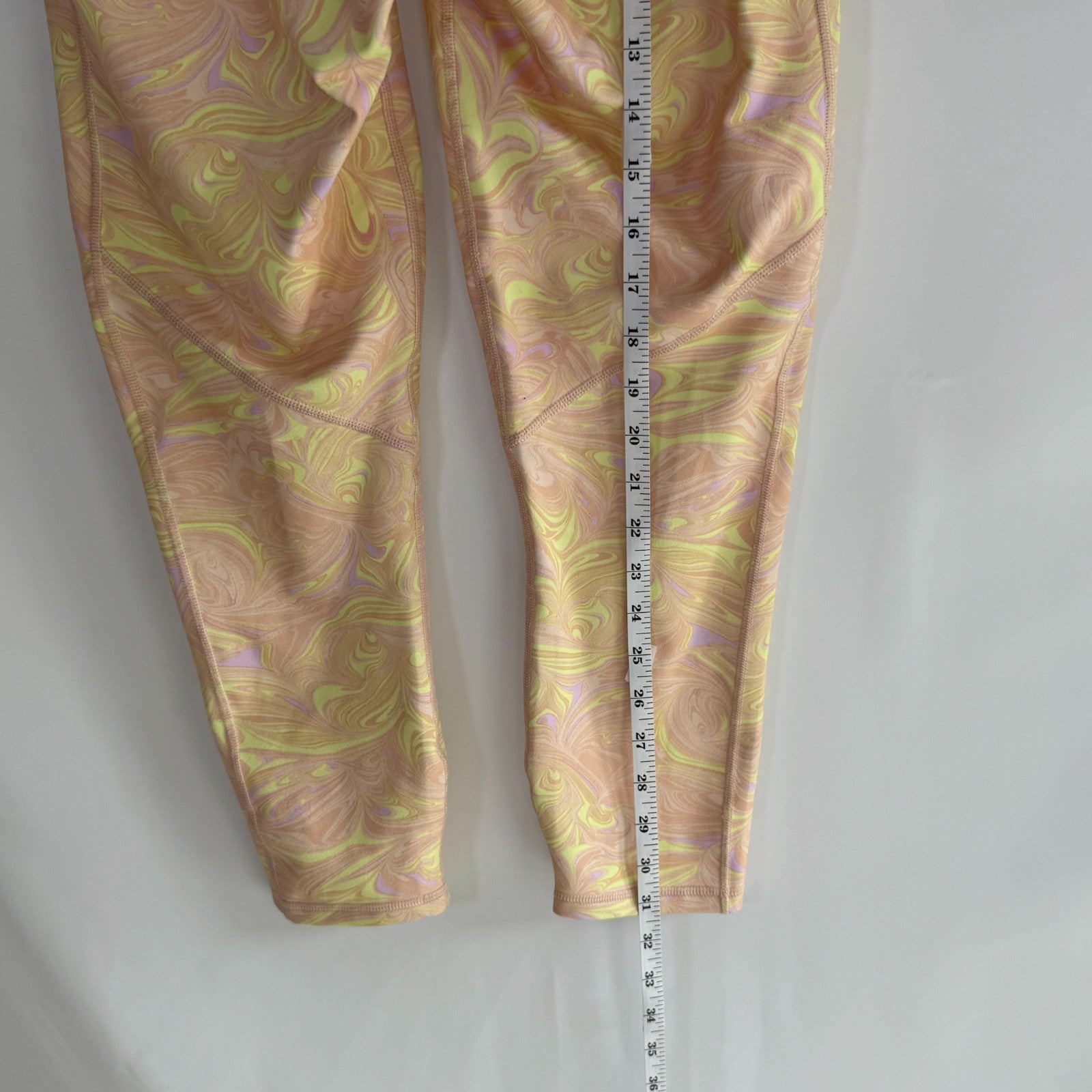 Fabletics Yellow and Pink Leggings Size L