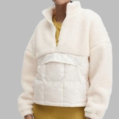 Faux Sherpa Half Zip Sweatshirt Size L