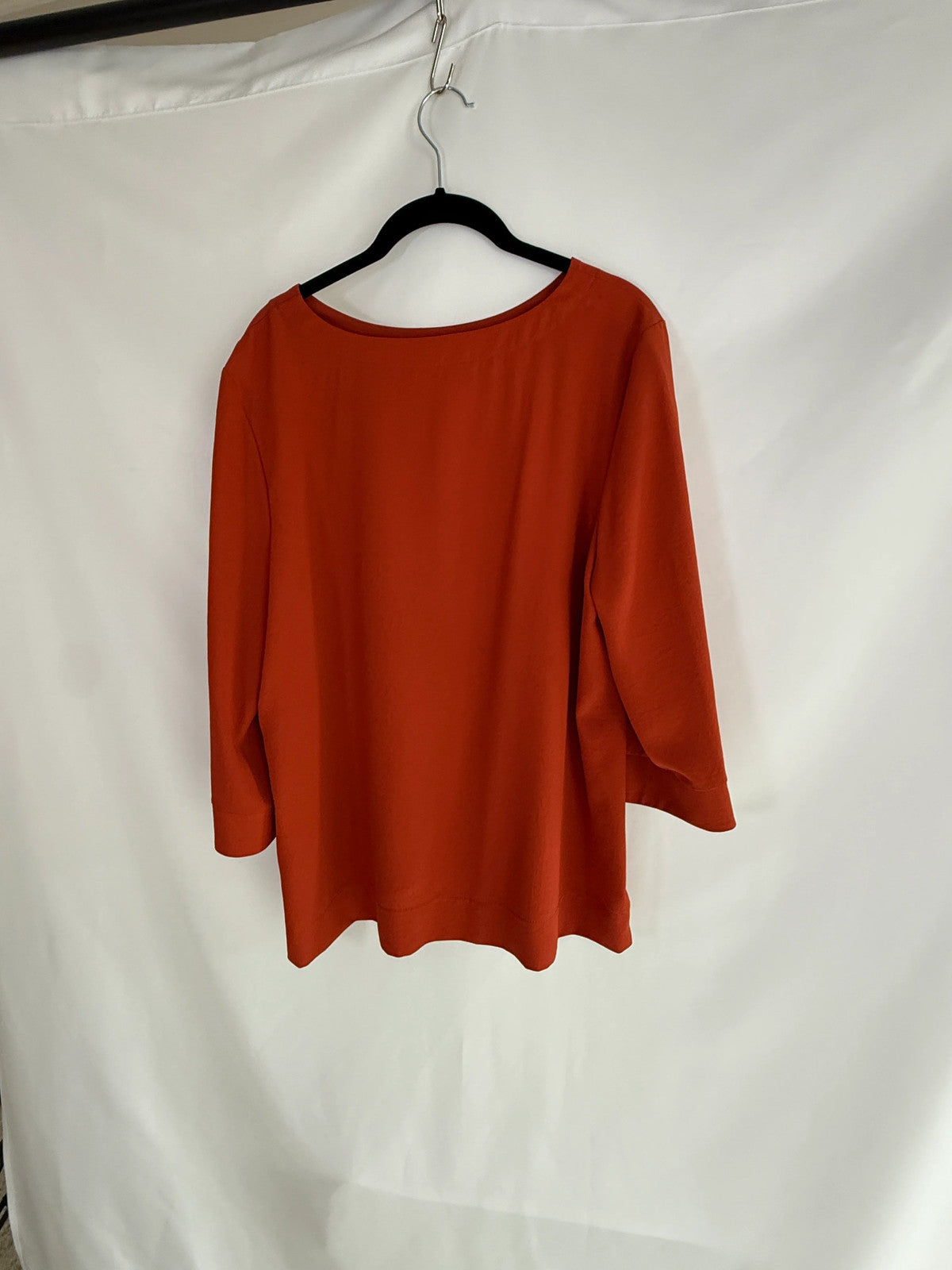 Joseph Ribkoff Orange Tunic with Black Button Adornment Size 14