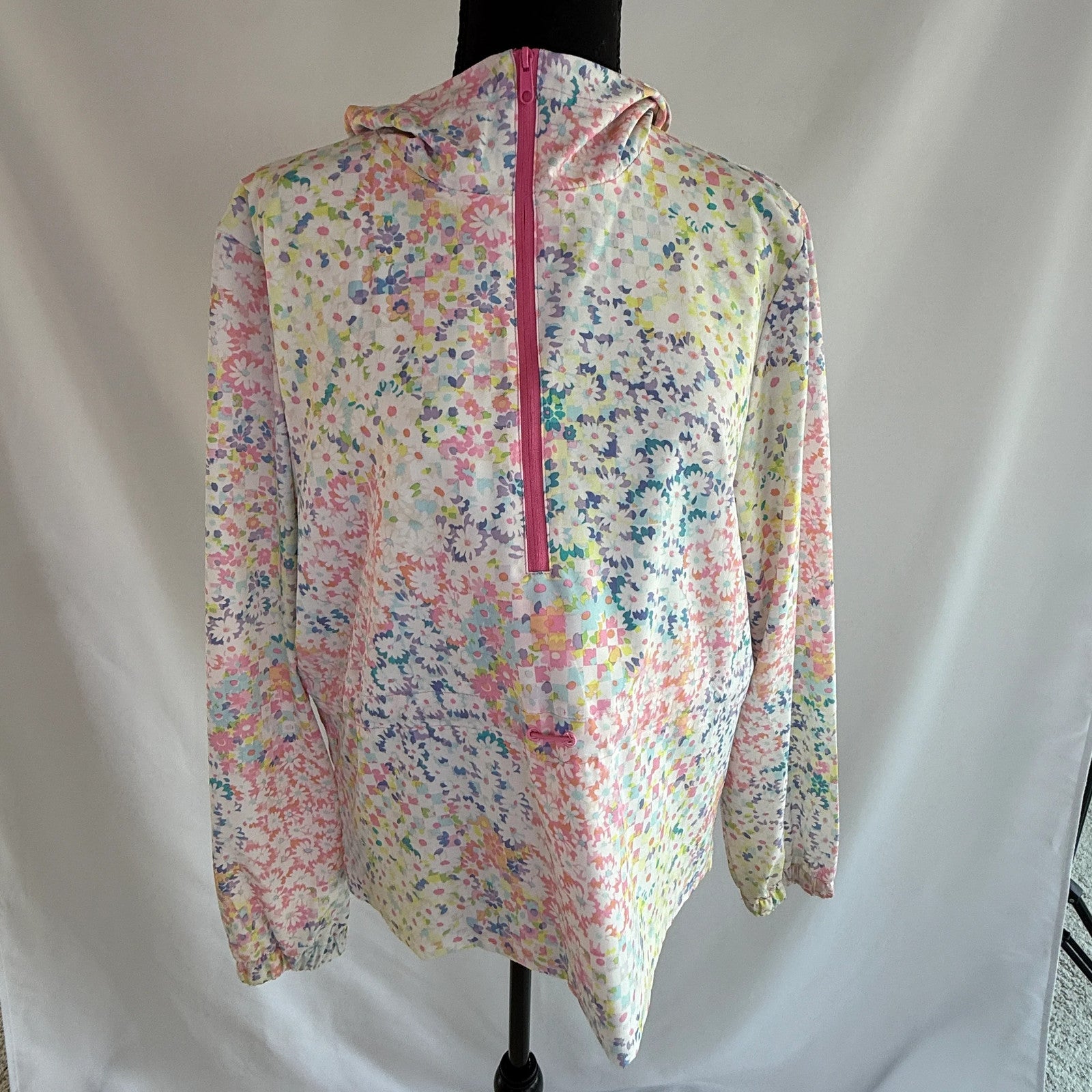 Fabletics Multicolored Half-Zip Hoodie Size M