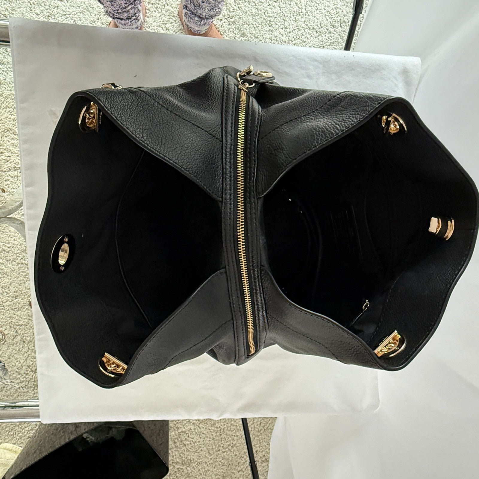 Coach Black Leather Shoulder Bag