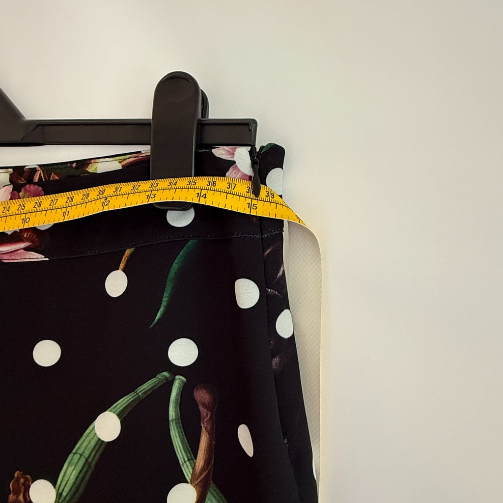 Joseph Ribkoff Floral Pull On Black Floral Print Pants  Size 8