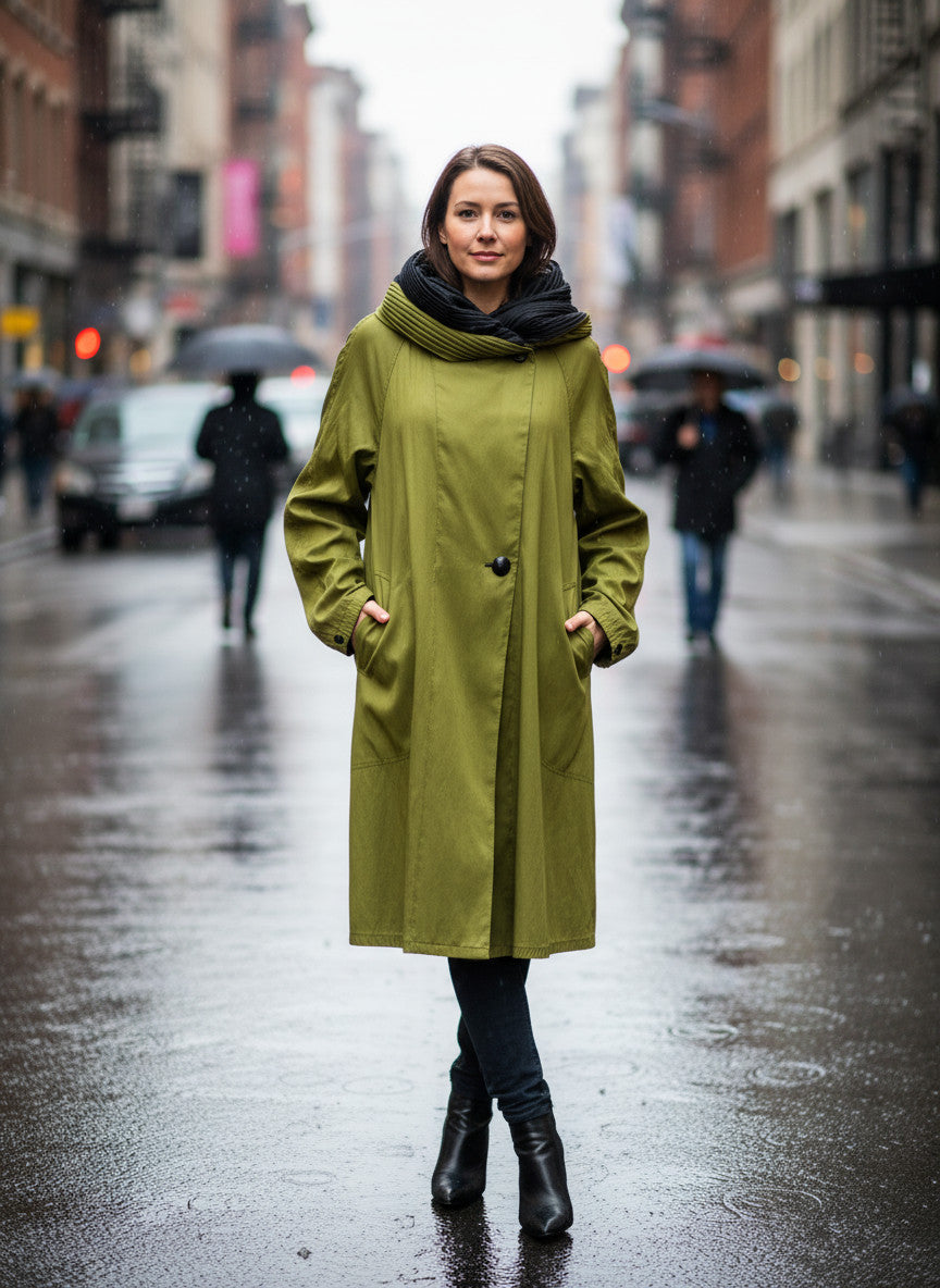 Mya Pac Reversible Pea Green Raincoat