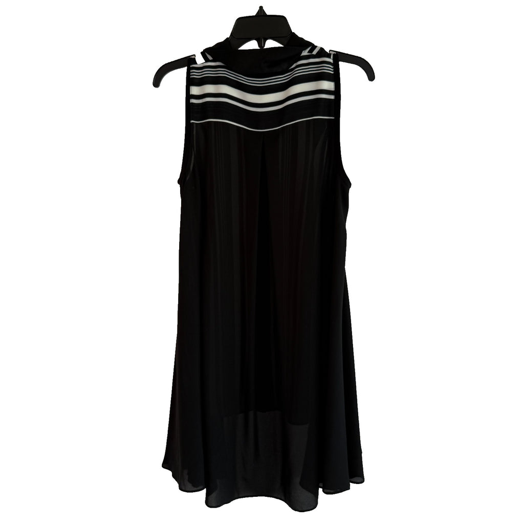 Joseph Ribkoff Sleeveless Black & White Striped Tunic Size 6