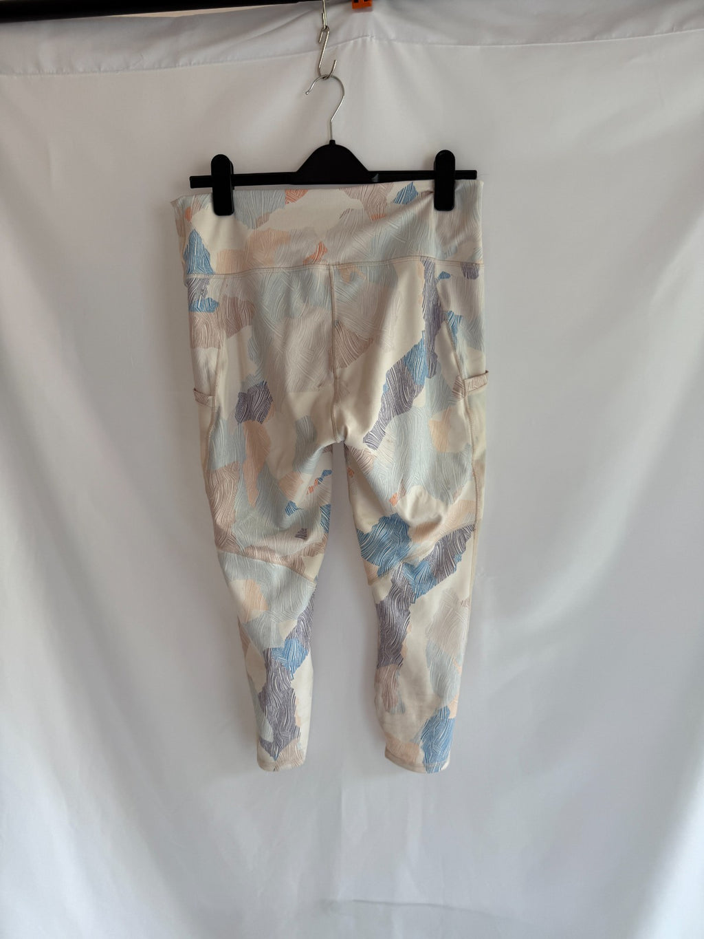 NWT Tribal Speckled Pull On White Brown & Gold Stretch Pants Size 8