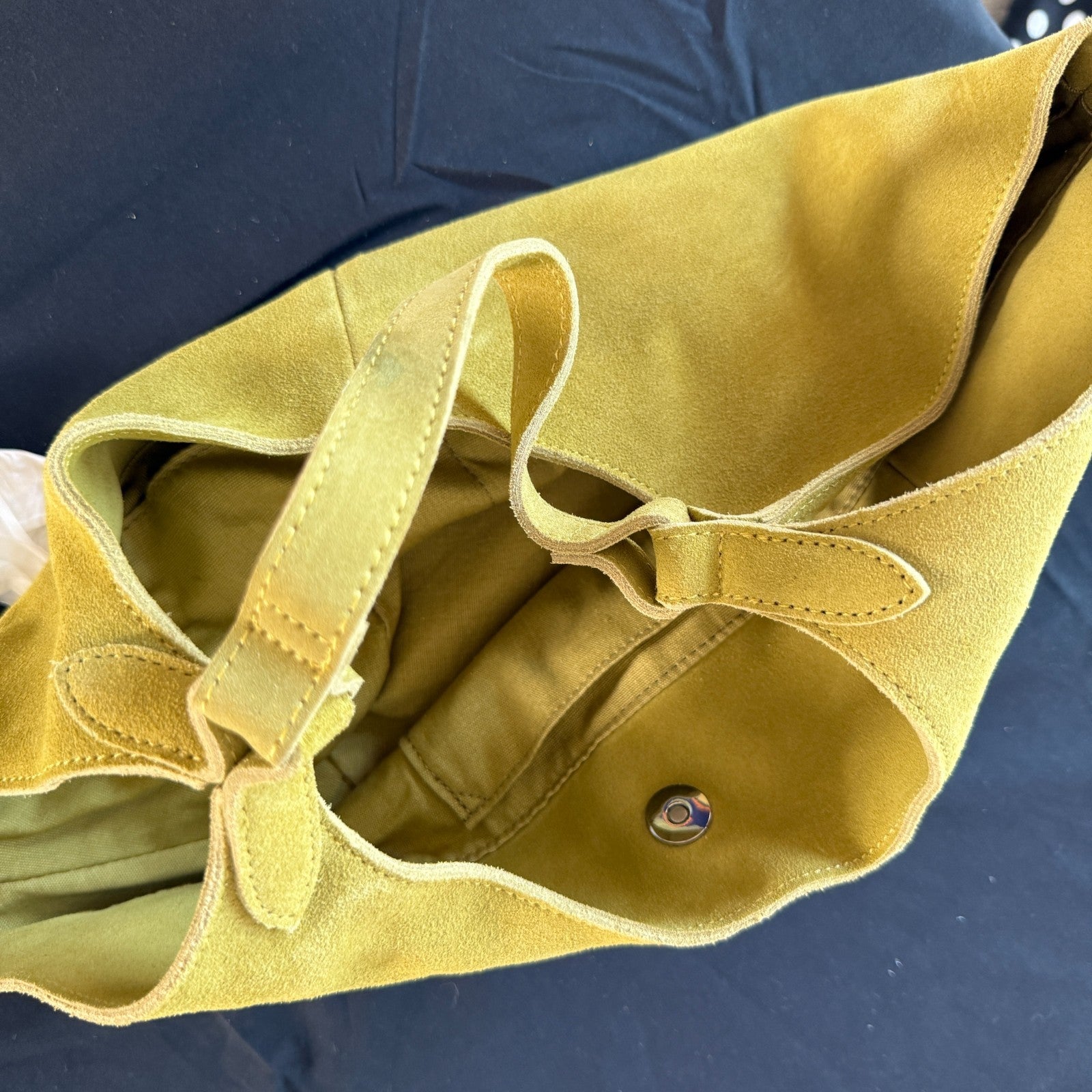 M.I.L.A. Lime Emma Suede Everday Shoulder Bag