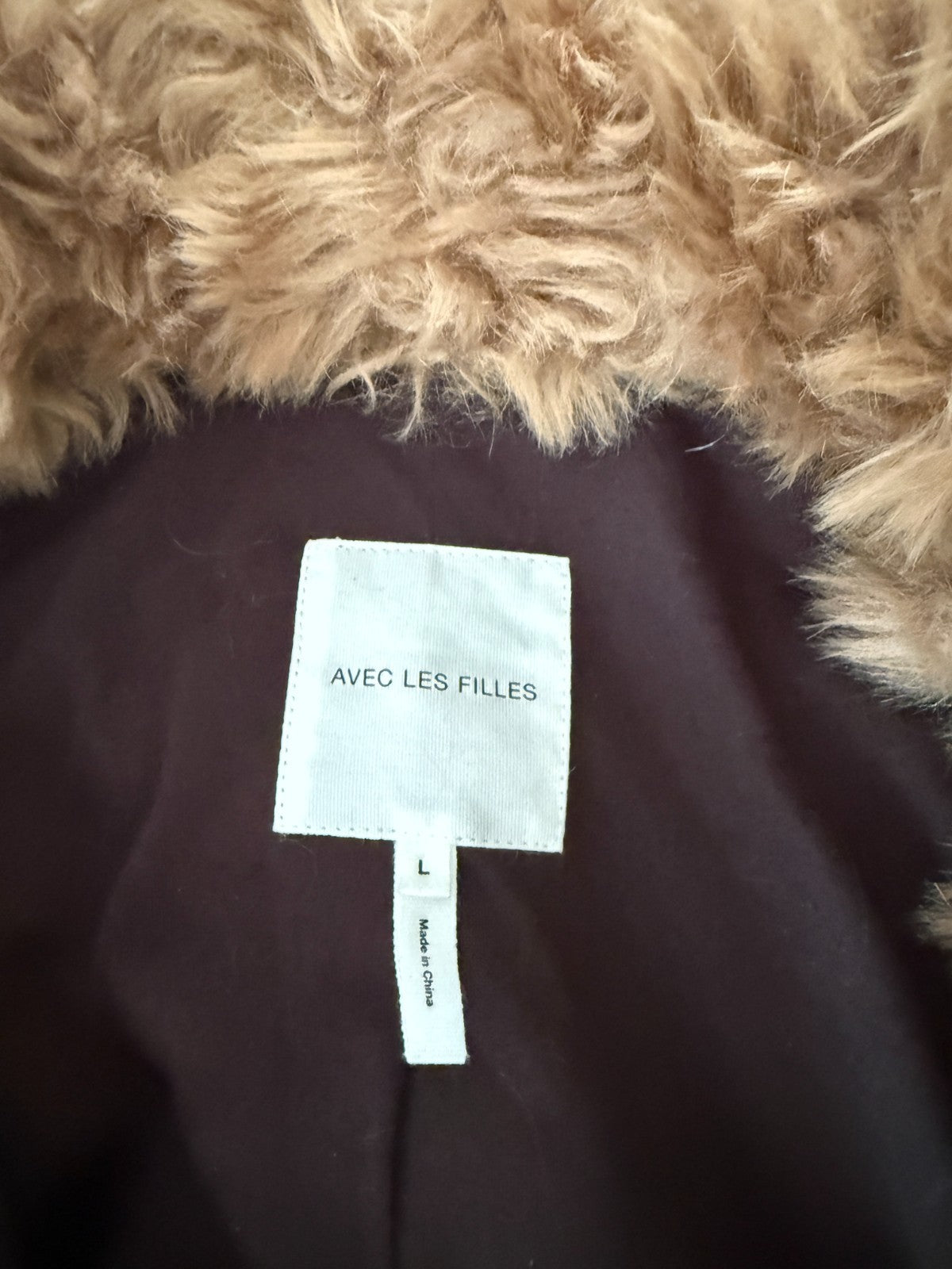 Avec Les Filles Faux Fir Jacket Size L