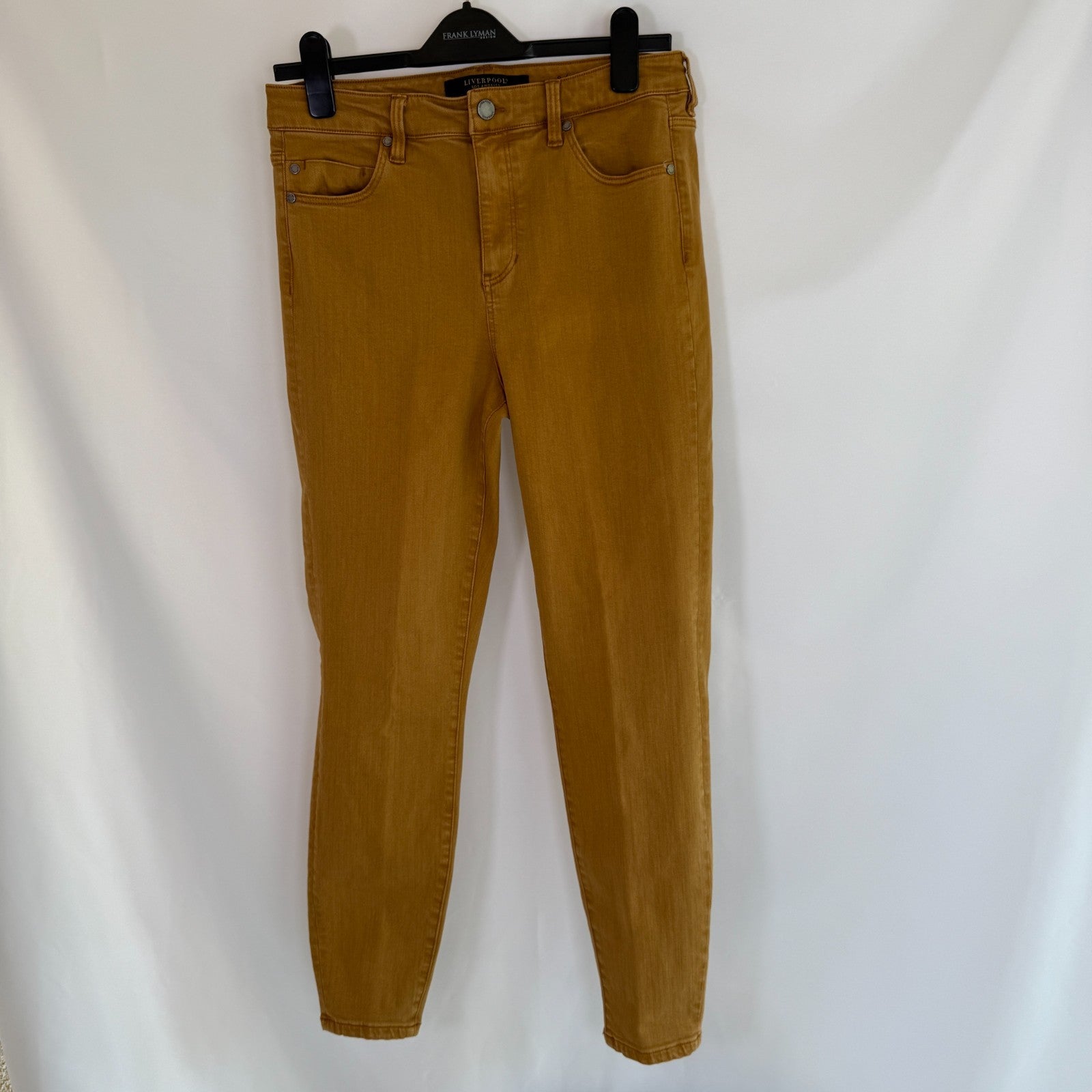 Liverpool Los Angeles The Skinny Jean 8/29 Mustard Slim Fit Stretch Fabric