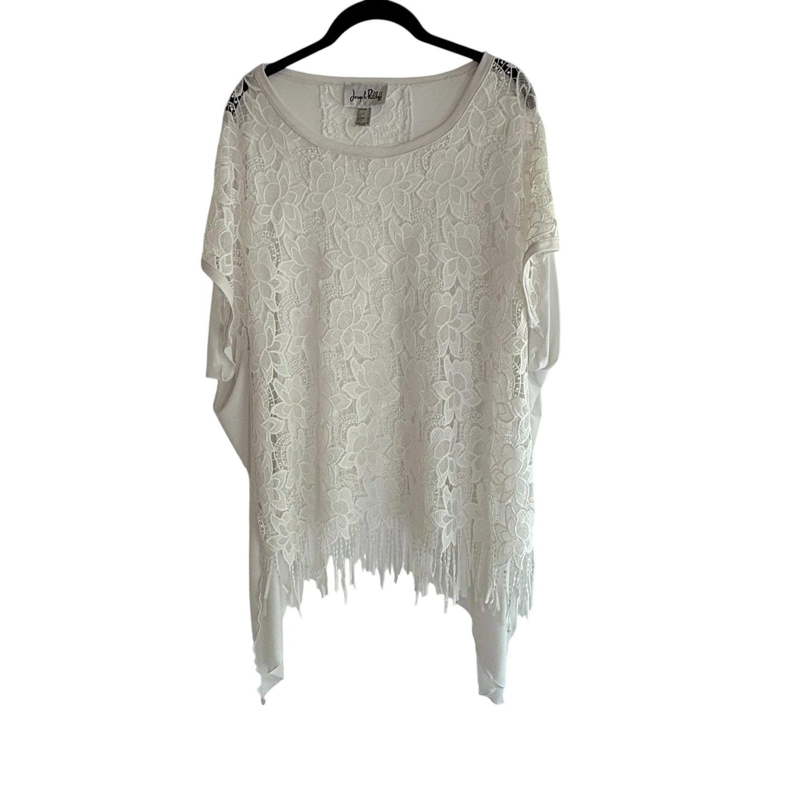 Joseph Ribkoff Crochet White Tunic. Size 14