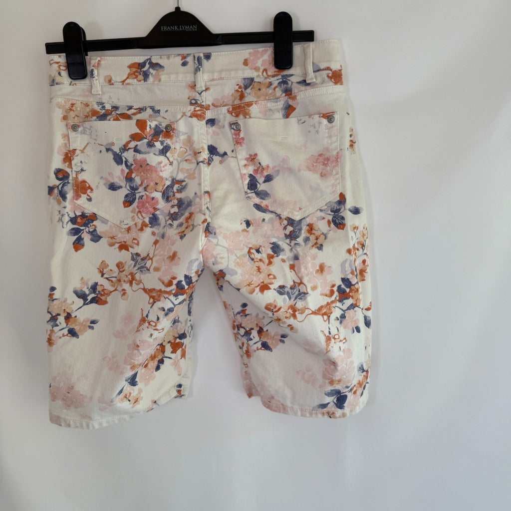 J. Jill Denim Floral Bermuda Shorts Size 6