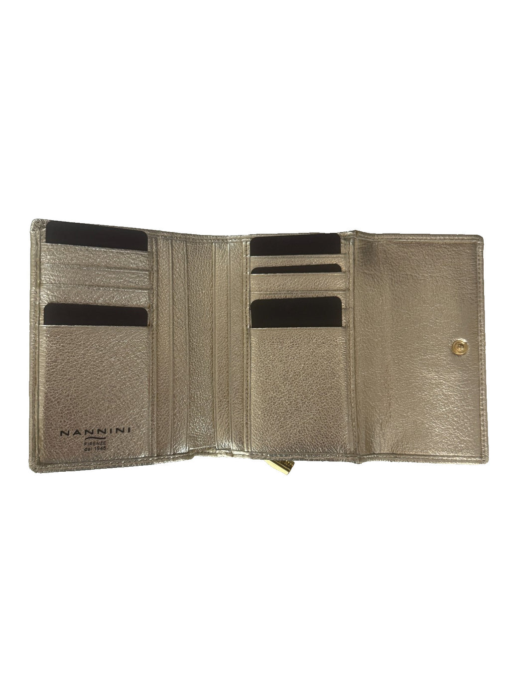 Brand New Gorgeous Nannini Italian Leather Ladies Gold Wallet