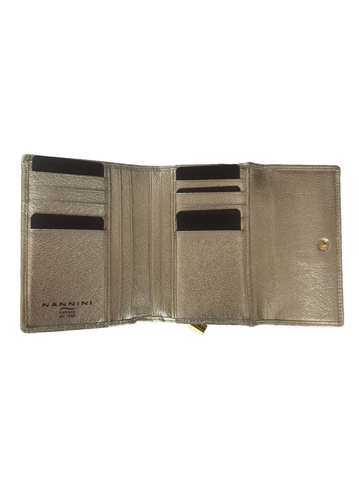 Brand New Gorgeous Nannini Italian Leather Ladies Gold Wallet