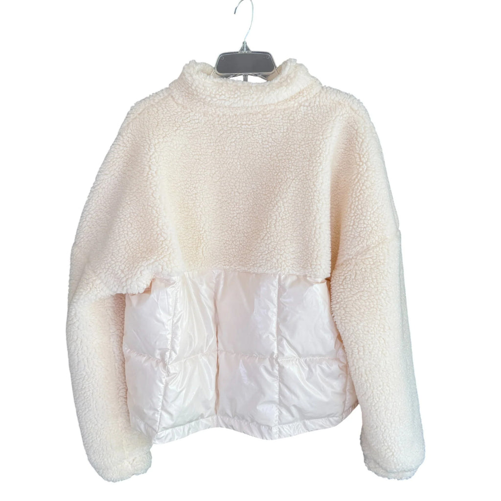 Faux Sherpa Half Zip Sweatshirt Size L