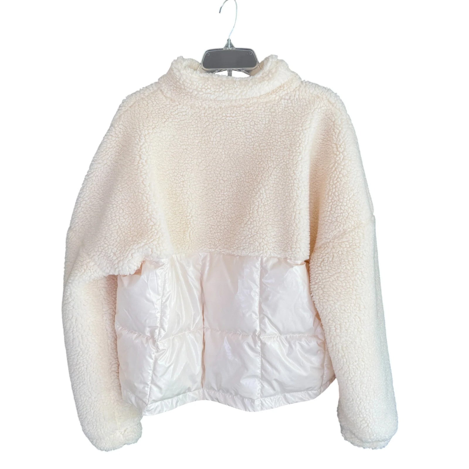 Faux Sherpa Half Zip Sweatshirt Size L